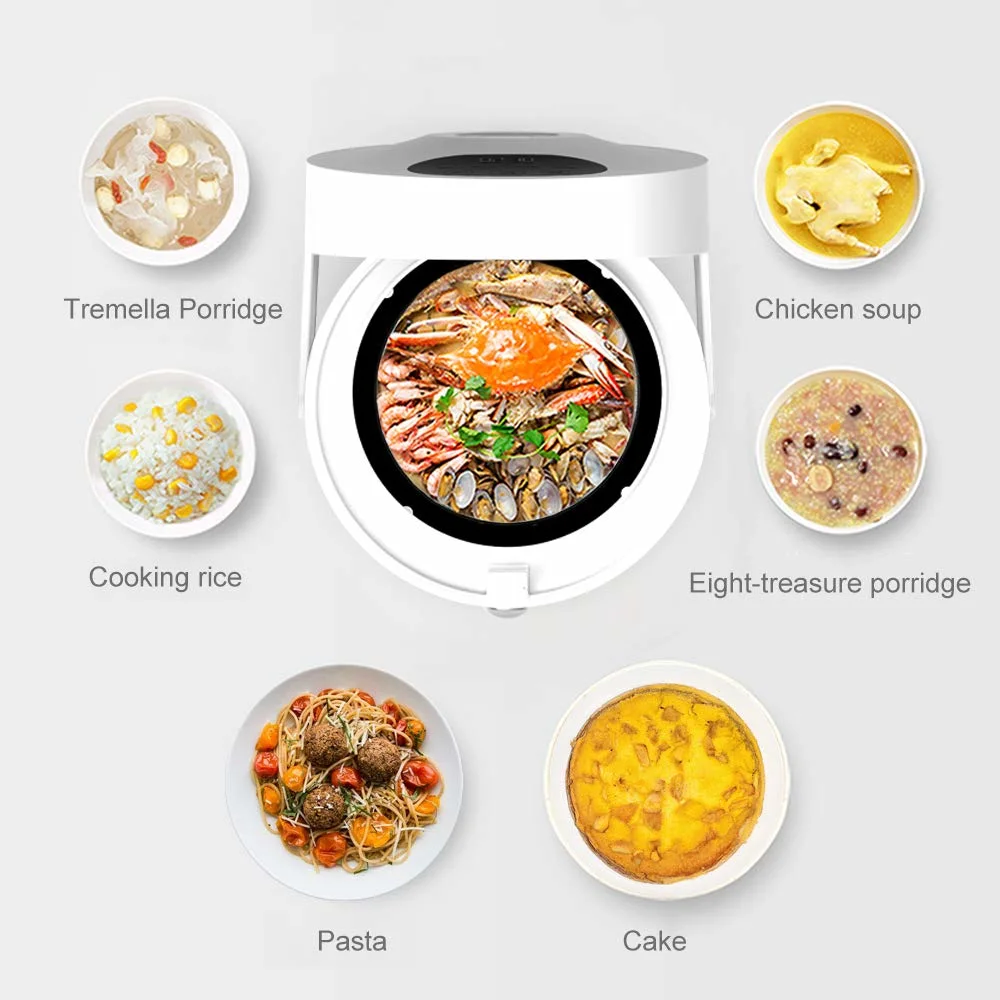 Small Rice Cooker, Personal Size Cooker for 1-2 People, Multi Food Steamer, 24 Hours Preset