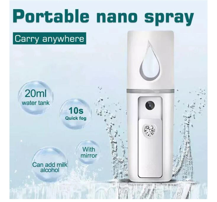 Mini Facial Steamer 30ml Nano Mist Sprayer Portable Handy Facial Moisturizing Skin Humidifier Instruments