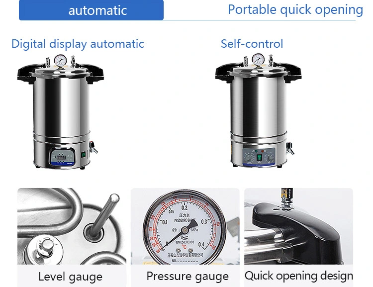 Vertical Pressure Vertical Steam Sterilizer Cheap Autoclave 35 Liter