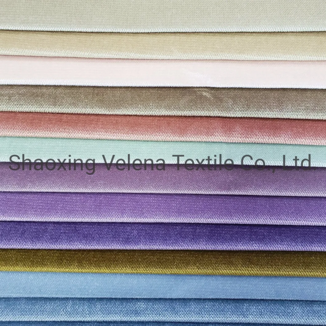 Polyester Sofa Fabric Super Soft Jaguar Velvet Original Dyeing Textile Fabric Upholster Fabric for Furniture Fabric