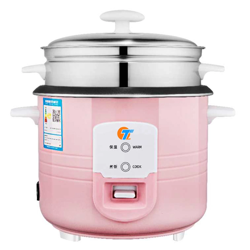 Top Quality Automatic Full Body Straight Kitchen Rice Cookers with Steamer Steel Lid