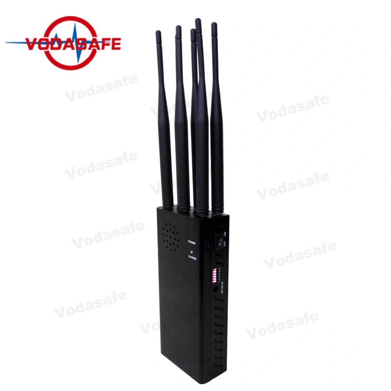 Non Stop Working 3 Hours Handheld Phone Jammers with 6 Antennas Handheld Signal Blockers for WiFi