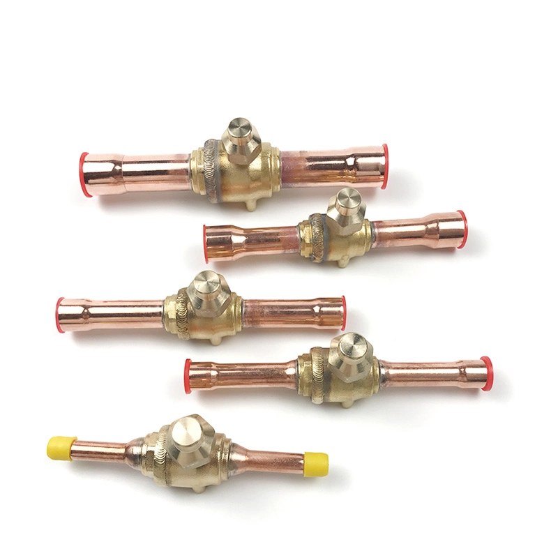 Refrigeration Ball Valve Air Conditioner Shut off Valve Brass Copper