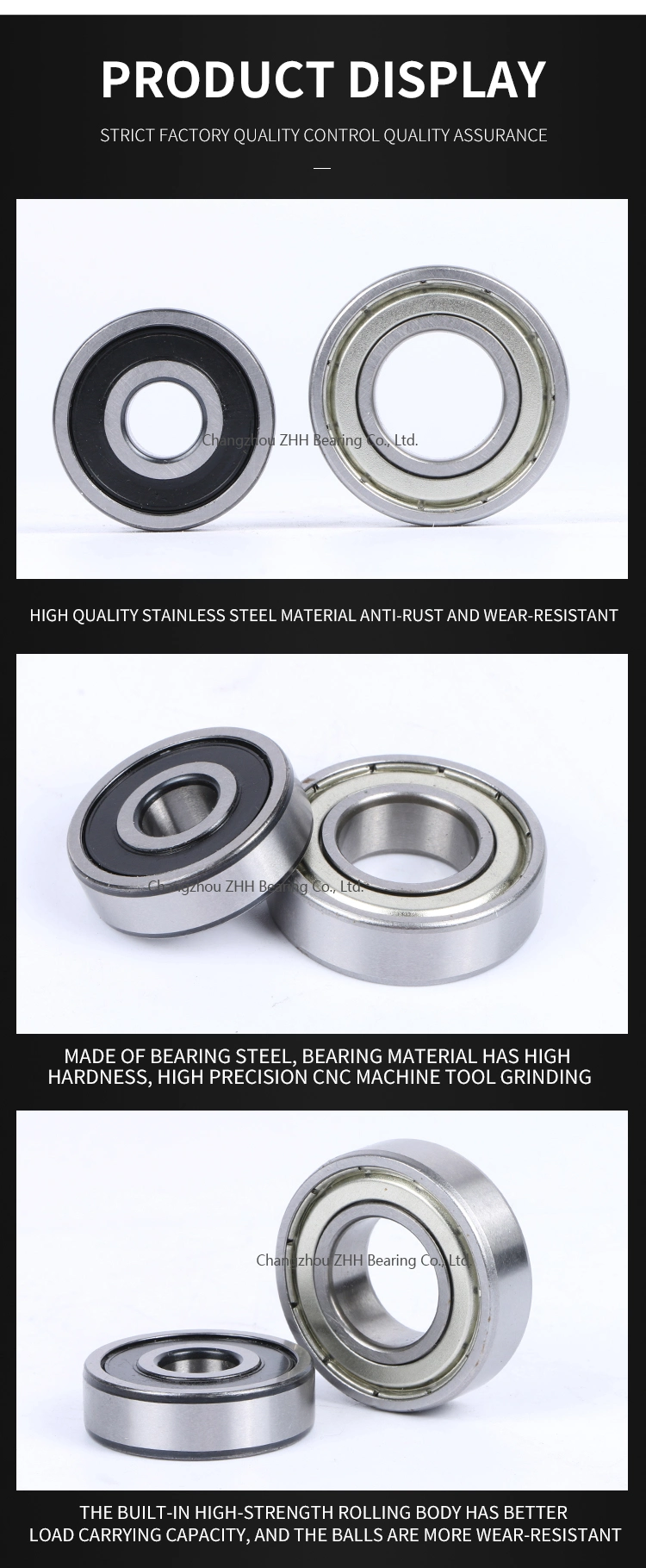 Density Steel 608zb Skate Deep Groove Ball Bearing, Cheap Ball Bearing Size 608