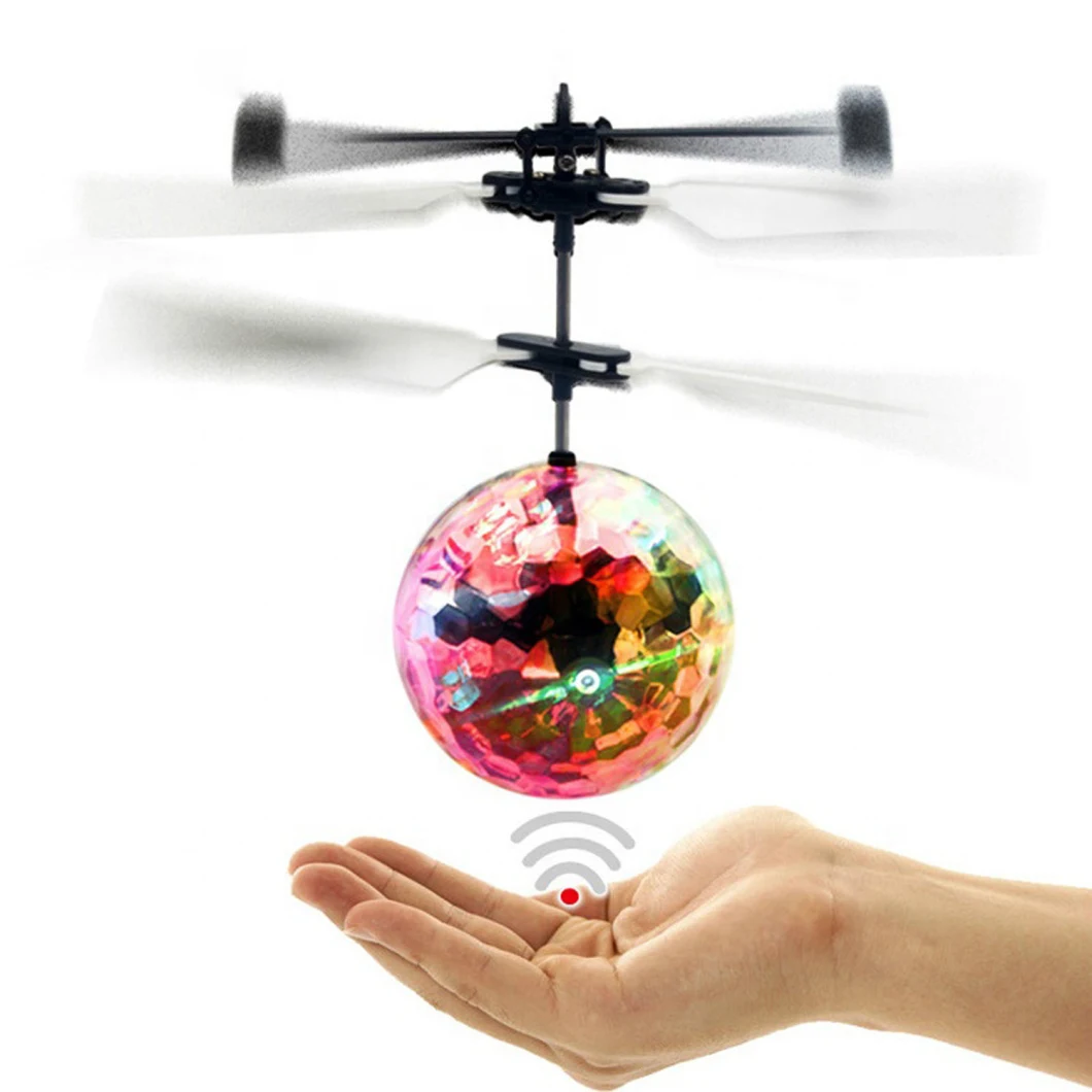 Flying Toy Ball Disco Helicopter Shining Colorful Flying Drone