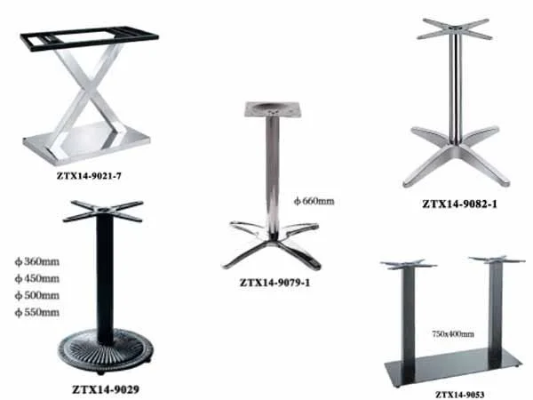 Modern Solid Counter Top Metal Leg Round Shape Dining Table Set