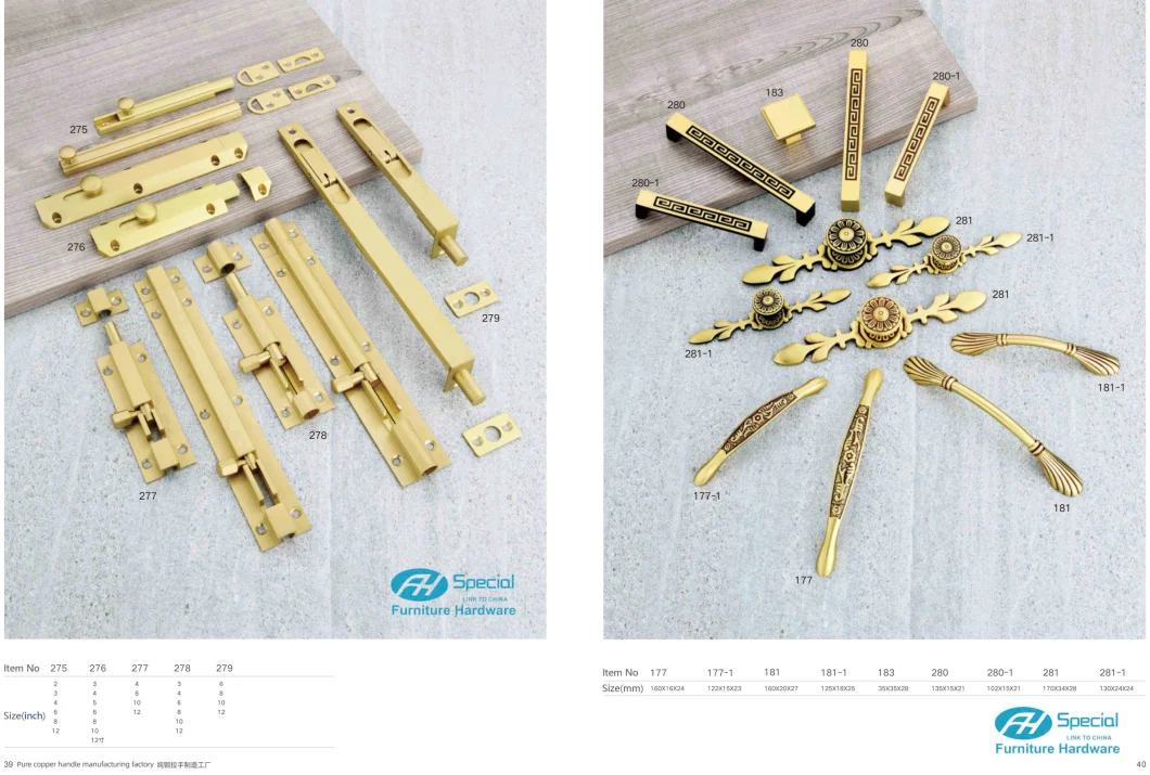 Ome and ODM Copper Solid Brass Good Quality Door Latch Hinge