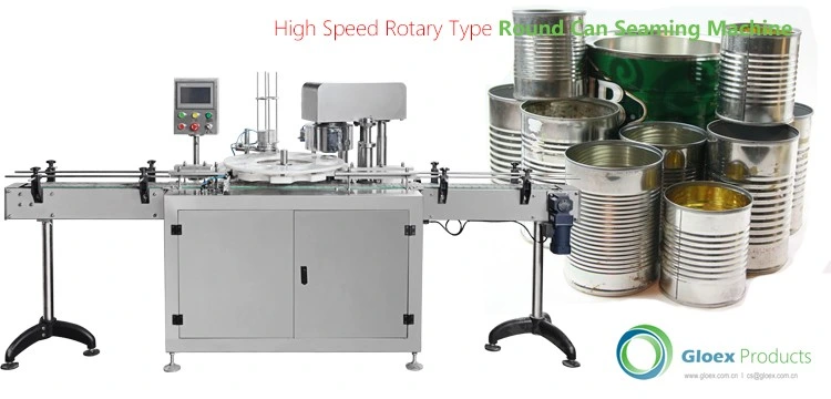 High Speed Rotary Type Automatic Round Plastic Cans Can Sealer