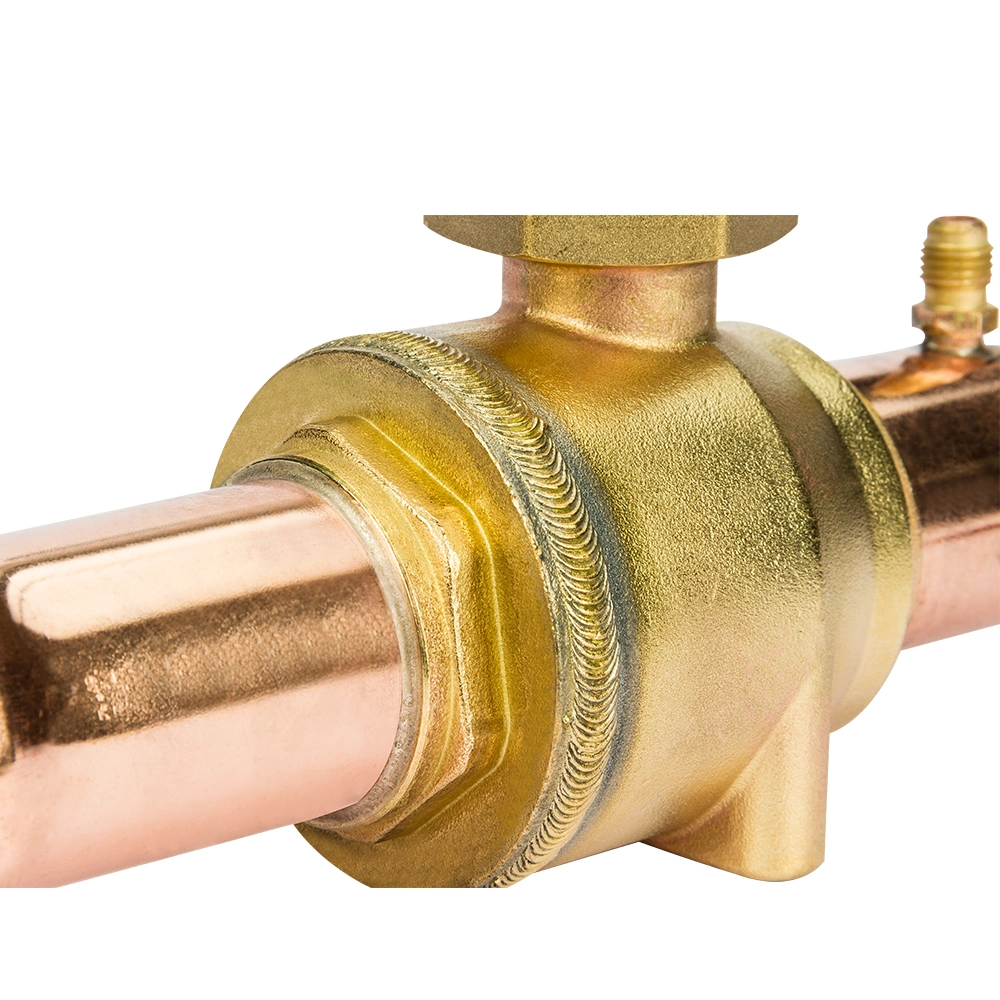 Refrigeration Ball Valve Air Conditioner Shut off Valve Brass Copper