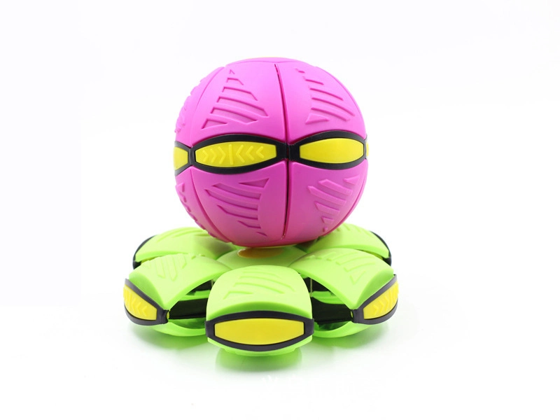 Flying UFO Flat Throw Disc Ball with LED Light Toy Kid Outdoor Garden Beach Game Stress Ball
