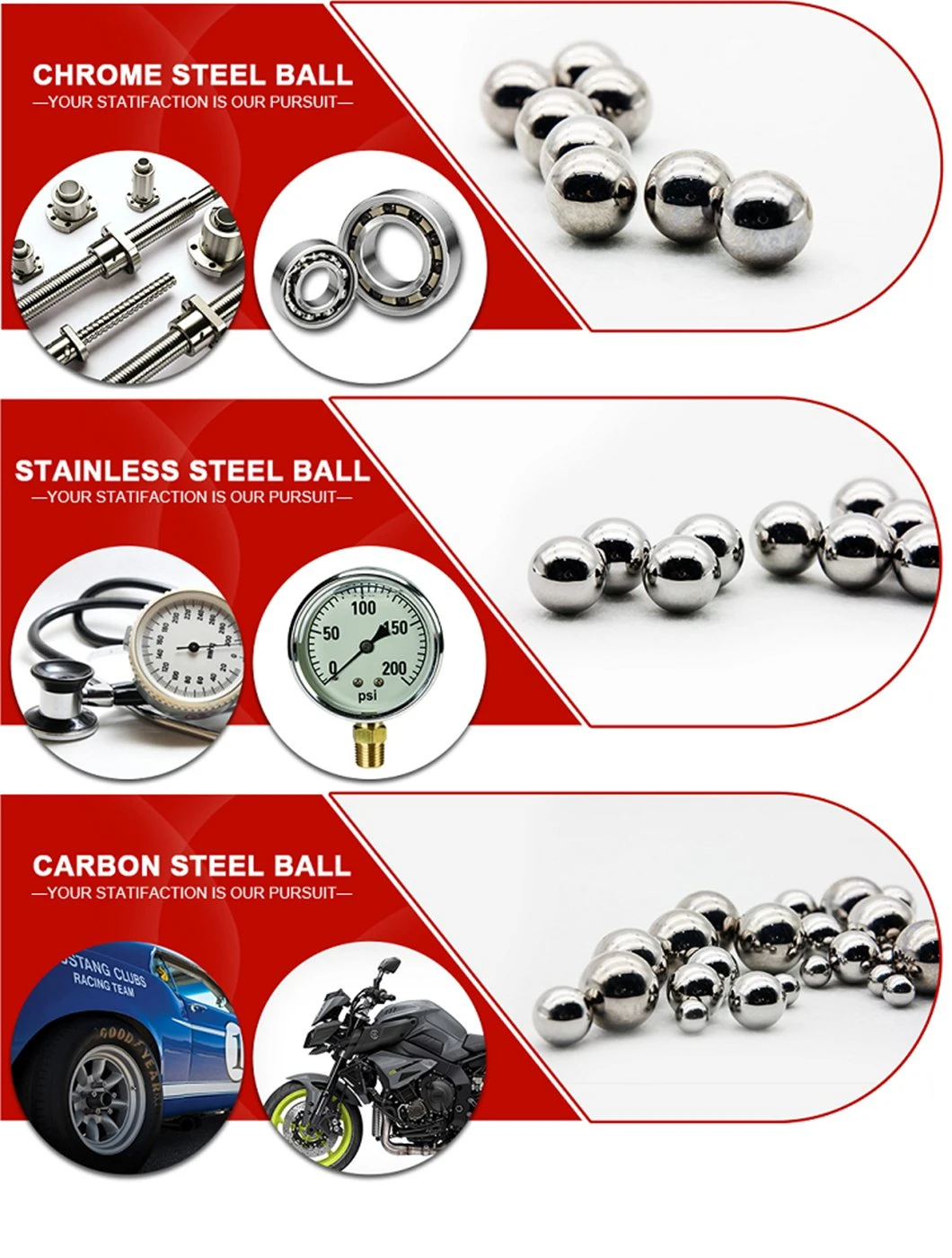 Range Size 4.763-45mm AISI 440c Mirror Metal Sphere Ball Stainless Steel Ball for Bearing