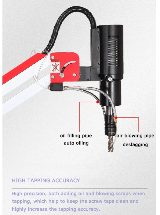 M3-M16 Moving Workbench Low Noise Automatic Lubrication Metal Servo Tapping Machine