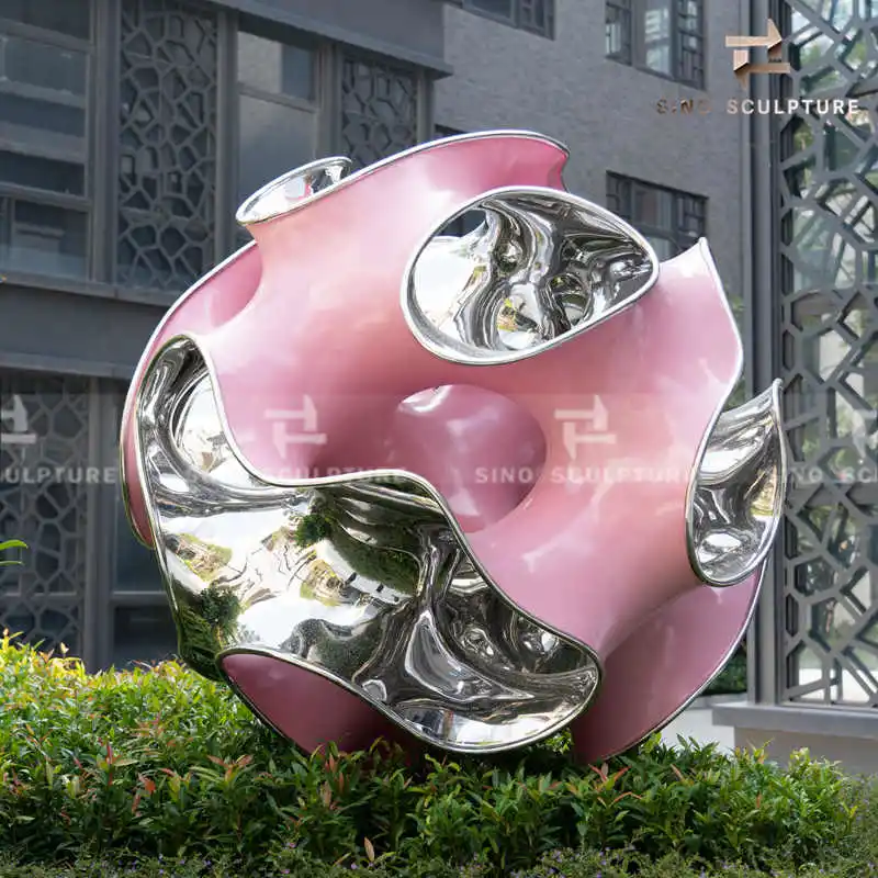 Customized Painted Stainless Steel Ball Sculpture