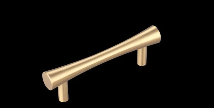 Brass Double Hole Wardrobe Shoe Cabinet Door Simple Solid Round Copper Handle Hardware