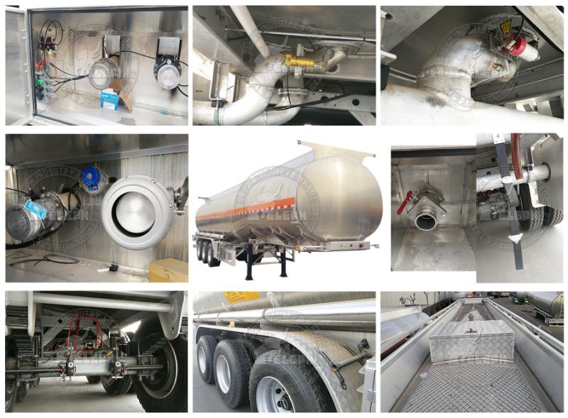 ISO Tri-Axles 45cbm Chemical Trailer Stainless Steel Tank for Sale