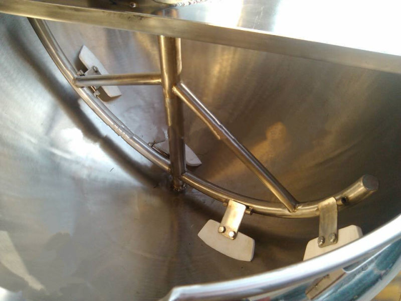 Sanitary Stainless Steel Steam Water Jacketed Cooking Kettle with Scraper