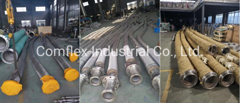 Stainless Flex Hose with Fitting, Helical Stainless Steel Corrugated Flexible Pipe