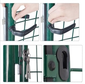 China Supplier Germany Euro Powder Painted Garden Gate Suppliers with Safety Lock