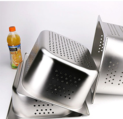 Heavybao Multi Sizes Stainless Steel Perforated Food Container Pan