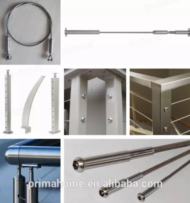 Stainless Wire Deck Railing Steel Cable Handrail
