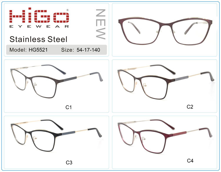 Wenzhou Fashion Designer Stainless Steel Optical Frame Eyewear Manufacturers