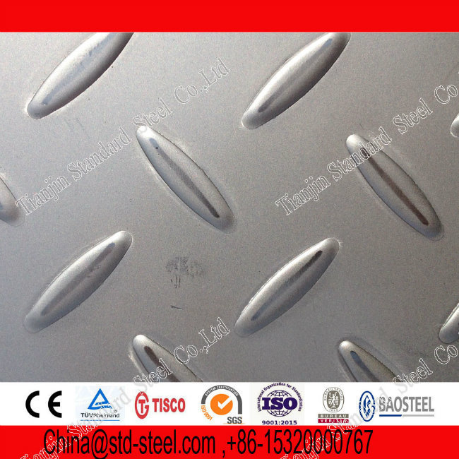 Four Bars Stainless Steel Checkered Plate (304 304L 316 316L)