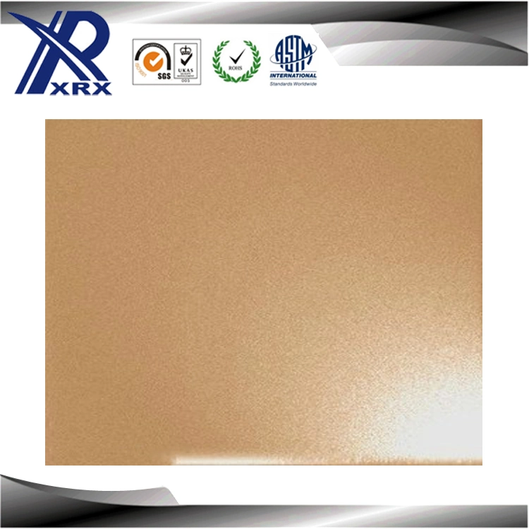 316L Hairline Dark Bronze Color Decorative Stainless Steel Sheet Copper Coated Stainless Steel Sheet