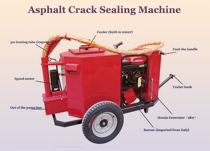 Crack Filling Machine with Crack Filler for Asphalt Road Surface