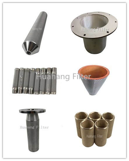 Stainless steel metal perforated plate mesh sintered filter element
