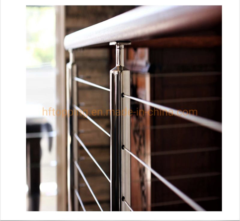 Durable 316/304 Stainless Steel Railing / Balustrade with Stainless Wire Cable