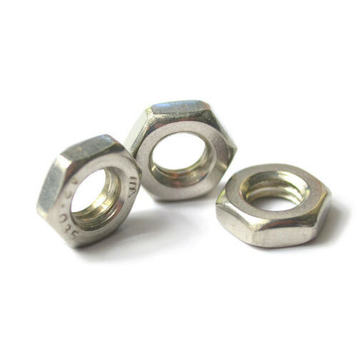 Stainless Steel Thin Hexagon Nuts Jam Thin Nut Half Nut M3 to M8 Metric Qty 50