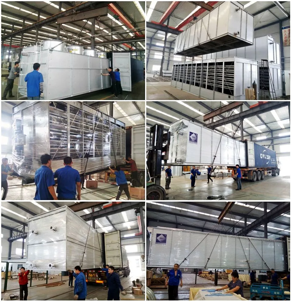 Frozen Food Plant R717 Ammonia Nh3 Compressor Cooling Evaporative Condenser with Stainless Steel Coil