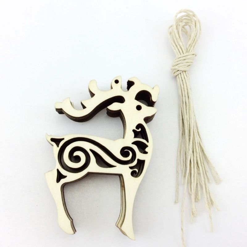 China Suppliers Laser Cut Custom Wooden Wholesale Christmas Ornament Suppliers