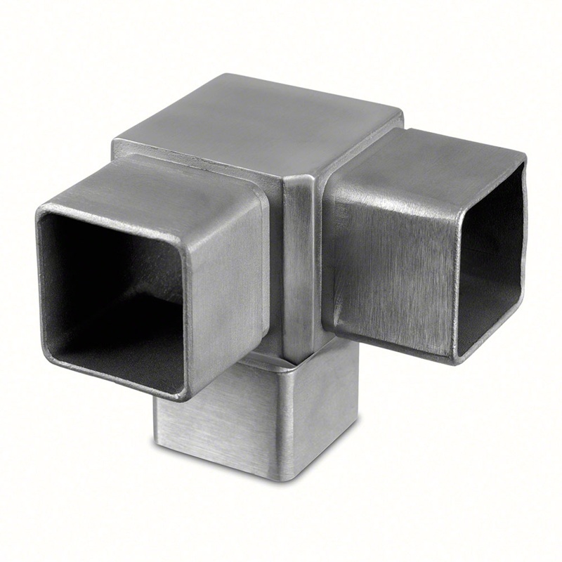 Stainless Steel Square Tube Elbow Connect Pipe Fittings for Railing System