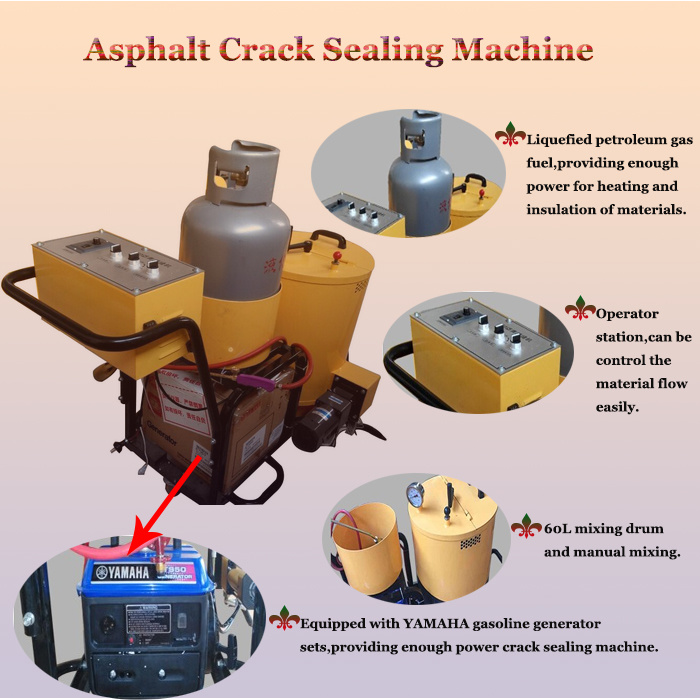 Crack Filling Machine with Crack Filler for Asphalt Road Surface