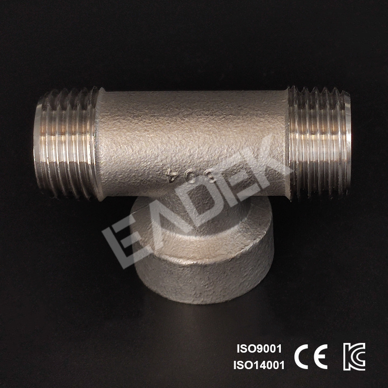 Ss Stainless Steel Threaded Pipe Tee Joint Fitting Connection