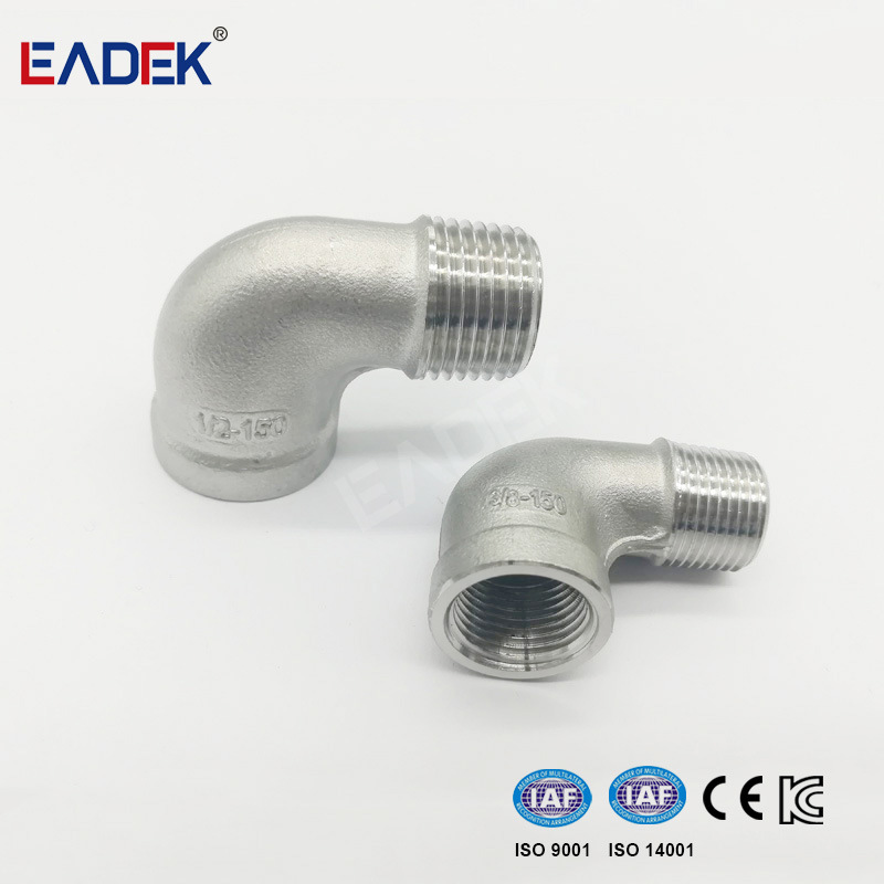 Ss Stainless Steel Threaded Pipe Fitting 90 Degree Street Elbow
