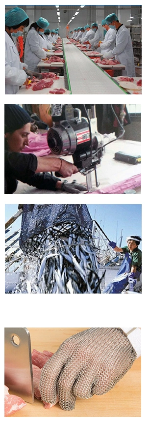 Stainless Steel Wire Ring Net Safety Protection Food Grade Five-Finger 304 Stainless Steel Gloves