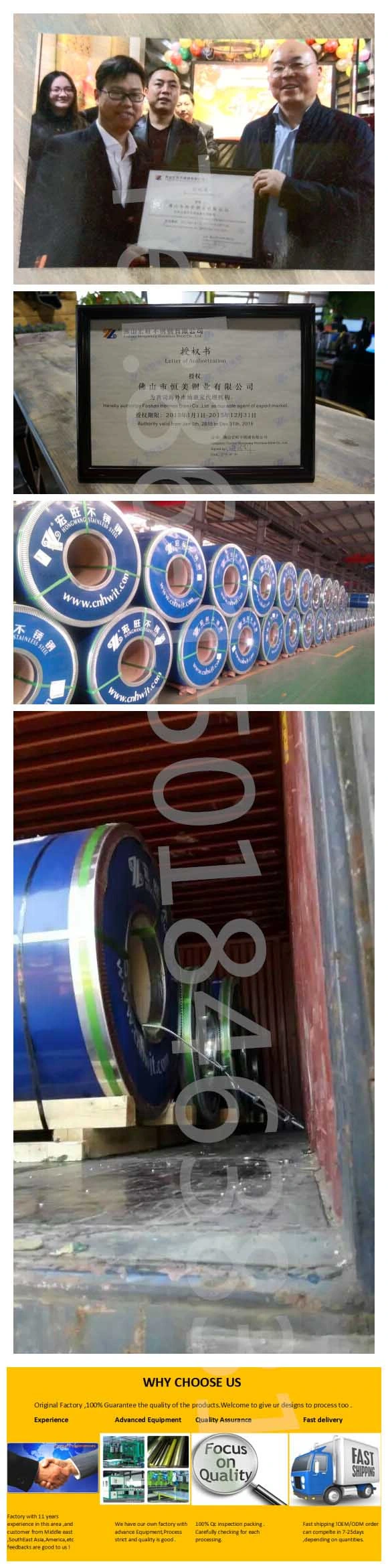 Hongwang Factory 201 Stainless Steel Coil 2b Finished with Very Lower Price