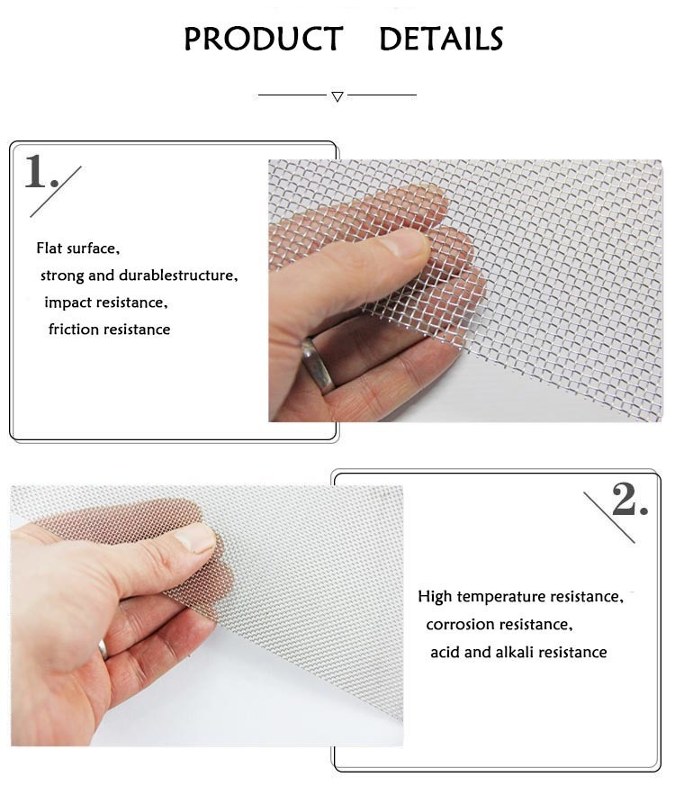 316 Stainless Steel Wire Woven Screen Mesh