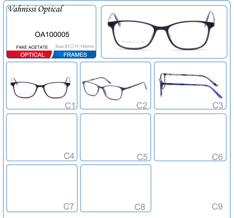 Super Thin Slim Acetate Mens Eyewear Optical Glasses Frames