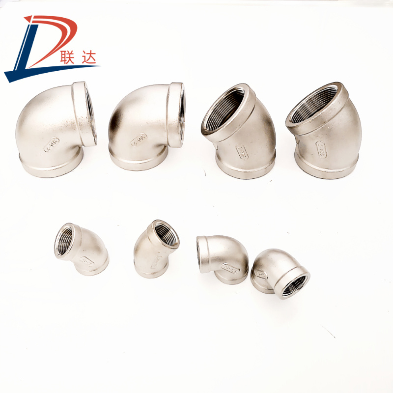 Stainless Steel Threaded Pipe Fittings with 90 Degree Elbow