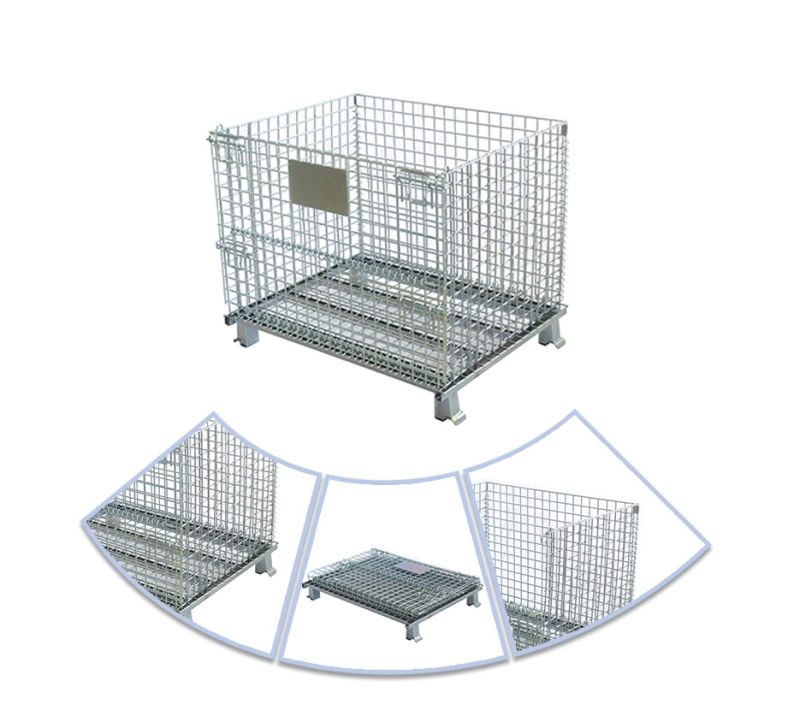 Stainless Steel Wire Mesh Cage Storage Container Stillage Bins