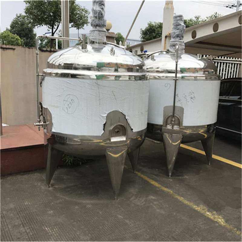 1000L 2000L Stainless Steel Steam Heating Jacketed Cooking Mixing Tank