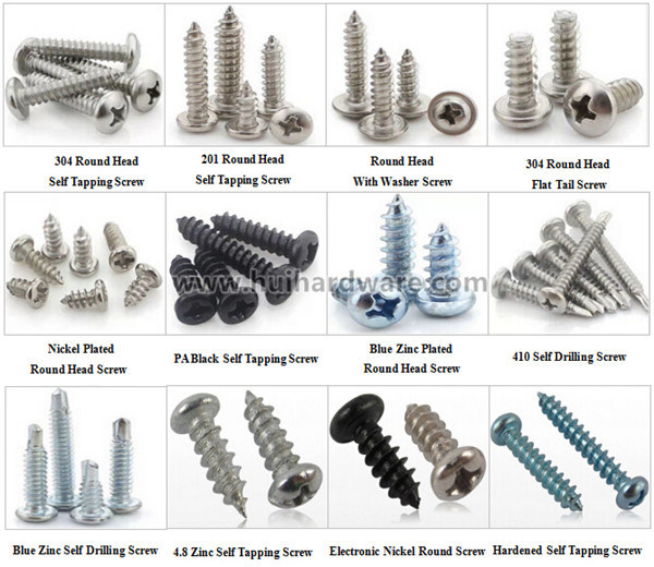 Stainless Steel Pan Phillips Type B Point Self Tapping Screw