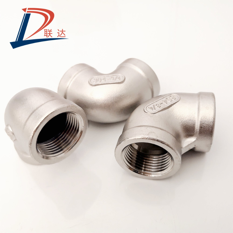 Stainless Steel Threaded Pipe Fittings with 90 Degree Elbow