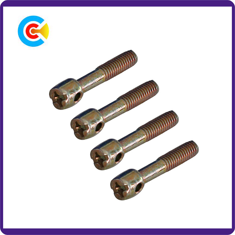 DIN/ANSI/BS/JIS Carbon-Steel/Stainless-Steel Cross Flat Pad Combination Lead Seal Screw
