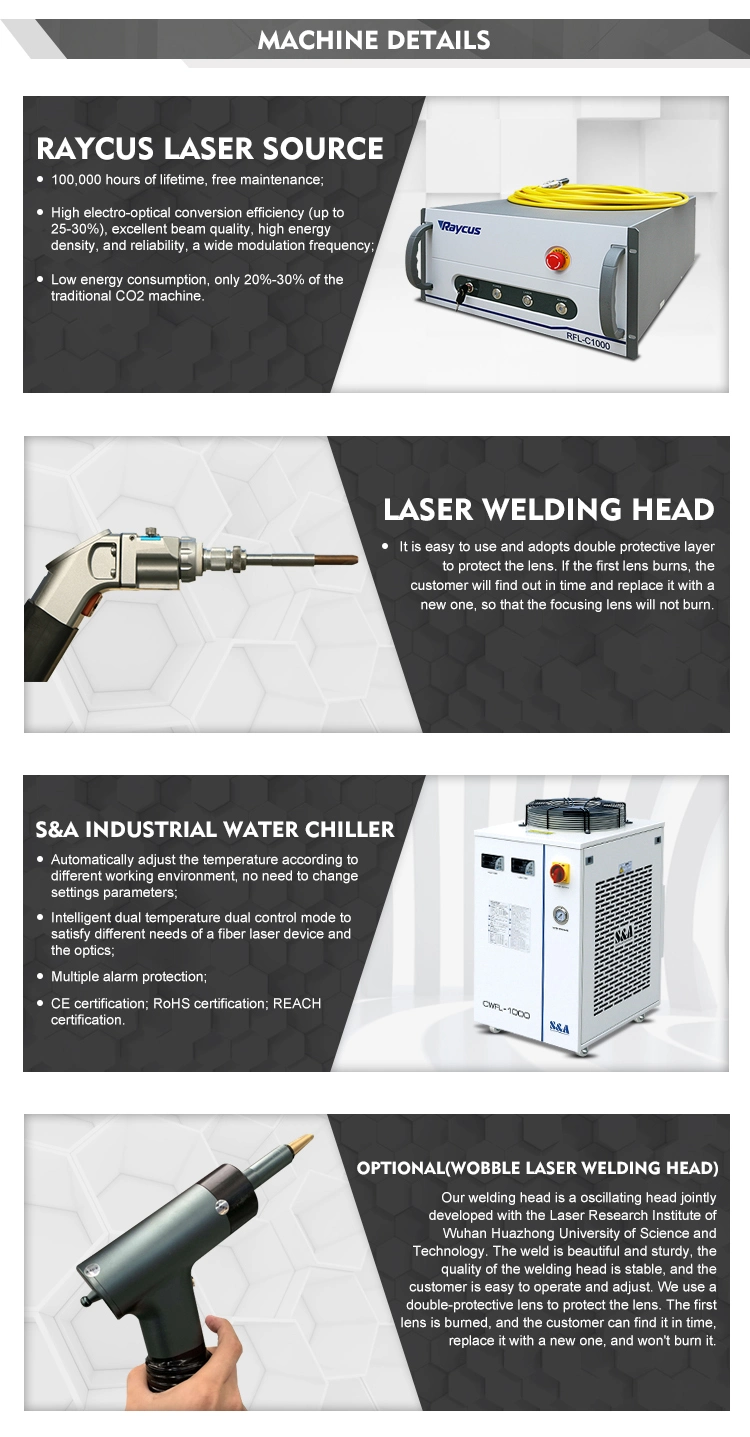 Laser Handheld Fiber Laser Welding Machine Continuous Laser Solder Metal Alloy Stainless Steel Factory Price 1500W