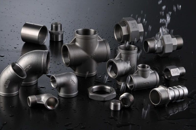 Stainless Steel Threaded SS304/316 Pipe Fittings for Water Supply