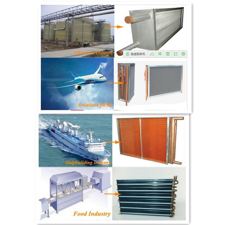 Copper Tube Heat Exchanger Air Cooled Cooling Coil Condenser